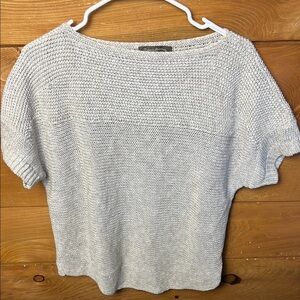 Tommy Bahama gray Paradise Sun Textured Pullover Women's Sweater S short‎ sleeve